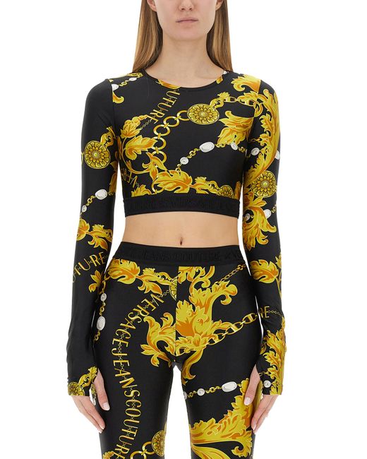 Versace Jeans Couture cropped top with logo
