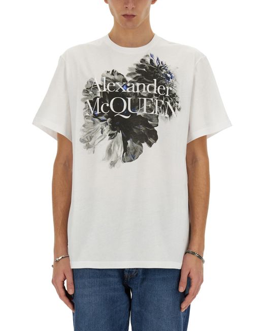 Alexander McQueen dutch flower logo t-shirt