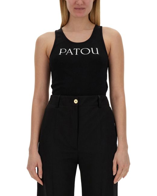 Patou top with logo print