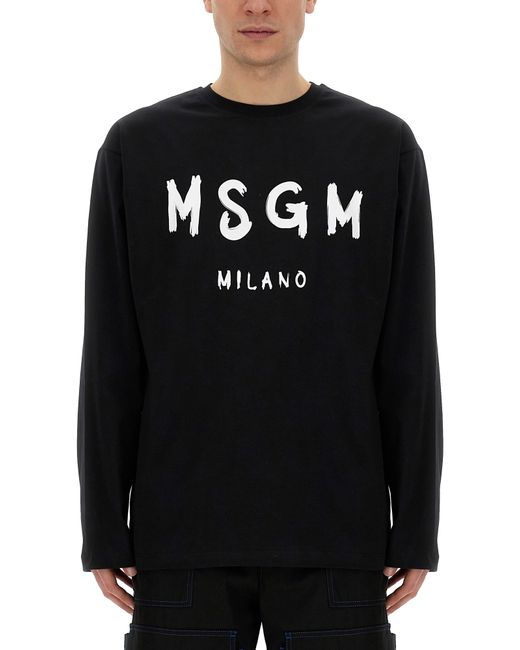Msgm t-shirt with brushed logo