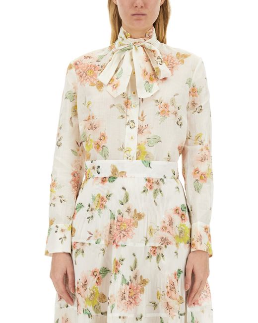Zimmermann blouse with floral pattern
