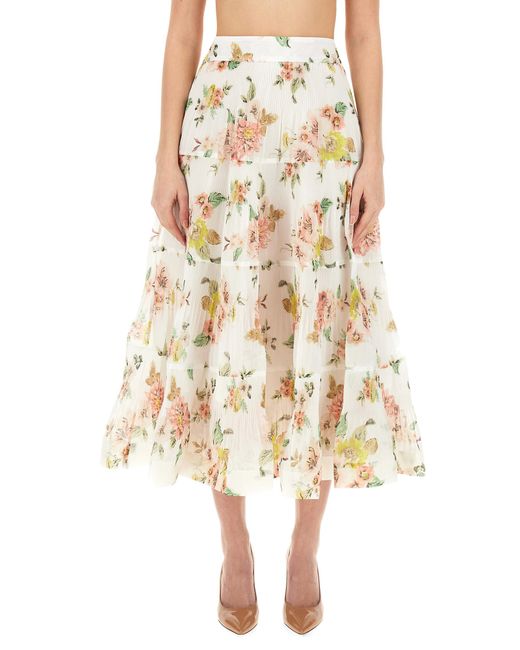 Zimmermann skirt with floral pattern