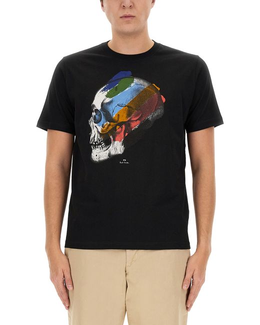 PS Paul Smith skull stripe print t-shirt
