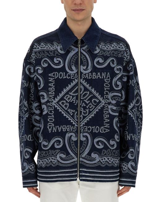 Dolce & Gabbana navy print cardigan