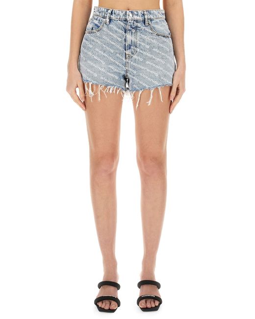 T by Alexander Wang shorts with all over logo
