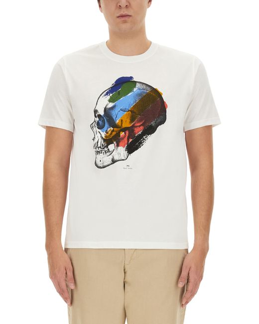 PS Paul Smith skull stripe print t-shirt