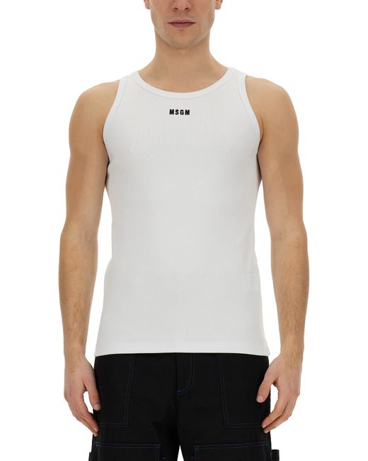Msgm tank top with logo