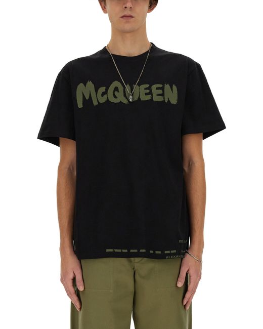 Alexander McQueen graffiti logo t-shirt