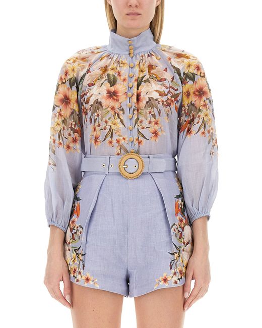 Zimmermann blouse with floral pattern