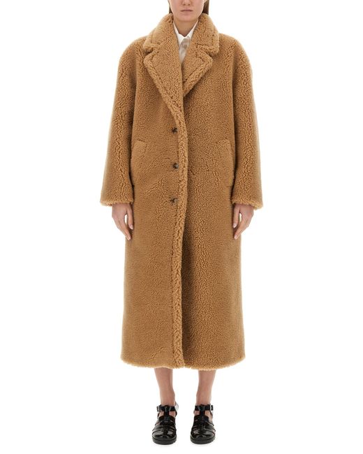 Moschino Jeans furry effect coat