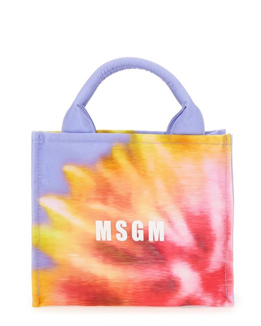 Msgm small tote bag with daisy print