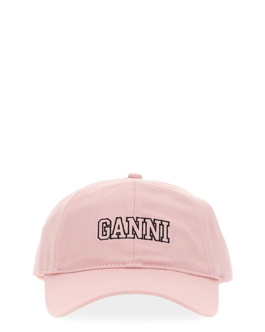 Ganni baseball hat with logo