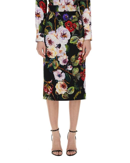 Dolce & Gabbana rose garden skirt