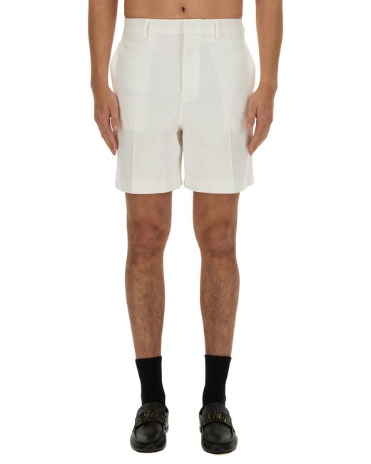 Valentino bermuda shorts with rubberized v detail