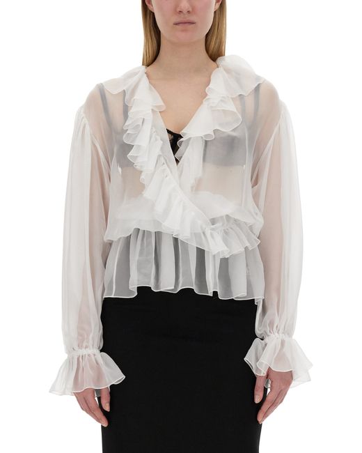 Dolce & Gabbana chiffon blouse with ruffles