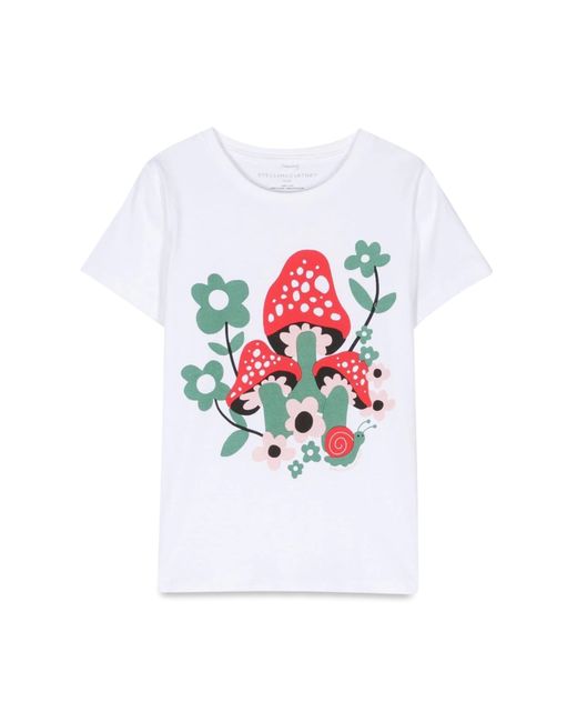 Stella McCartney mushroom and flower m/c t-shirt