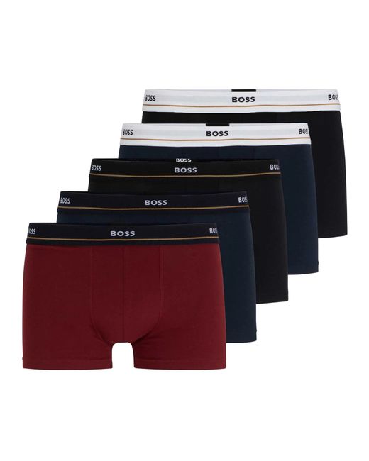 Boss pack of five boxer shorts