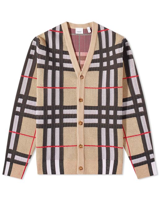 Burberry Harriford Pique Check Cardigan in END. Clothing