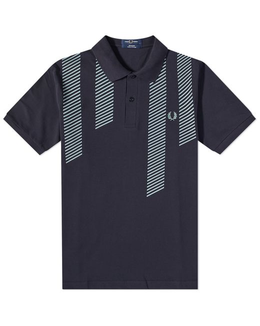 Fred Perry Authentic Glitch Stripe Polo Shirt in Large END. Clothing