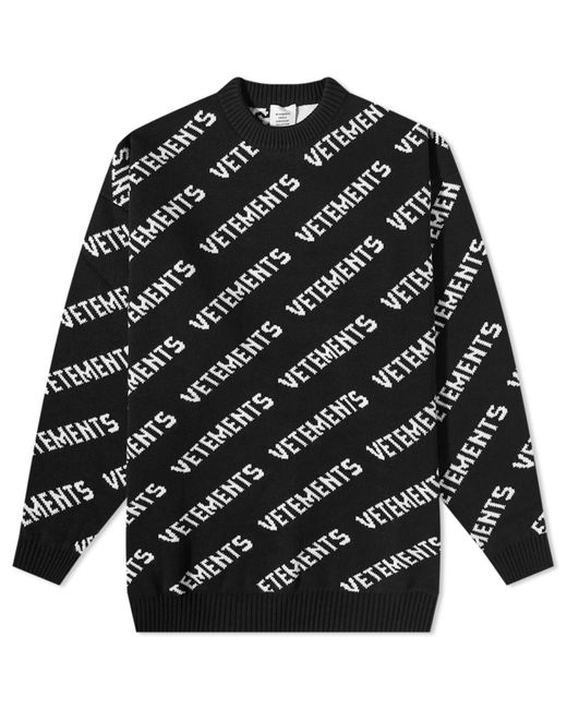 Vetements Monogram Crew Knit in END. Clothing