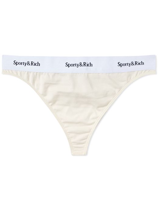 Sporty & Rich Serif Logo Thong in Large END. Clothing