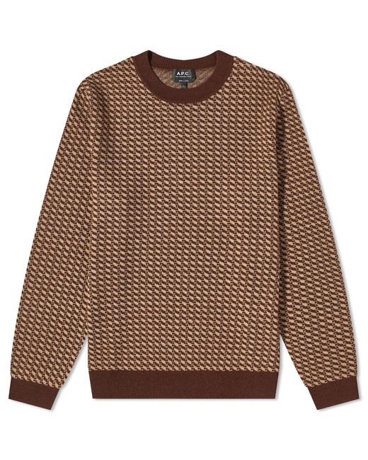 A.P.C. . David Jacquard Crew Knit in END. Clothing