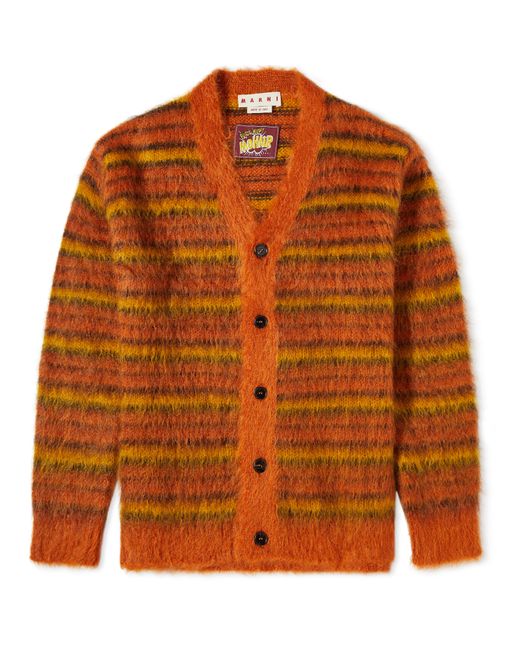 Marni Striped Mohair Cardigan in END. Clothing
