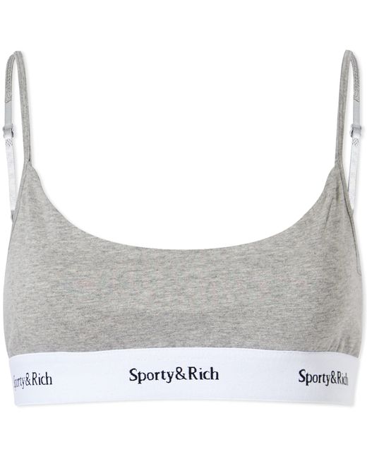 Sporty & Rich Serif Logo Bralette in Large END. Clothing