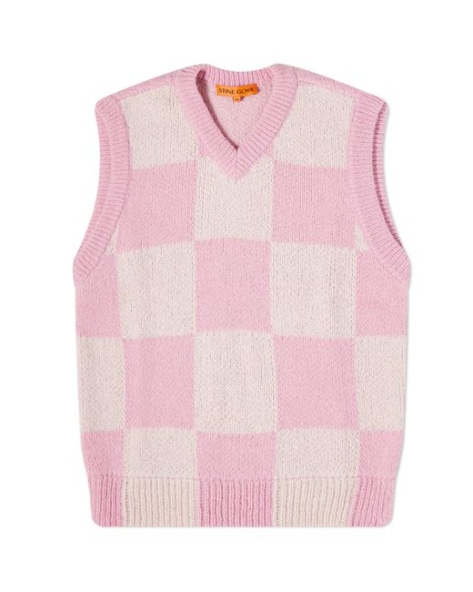 Stine Goya Noa Checkerboard Knitted Vest in END. Clothing