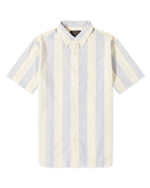 Beams Plus BD Short Sleeve Shadow Stripe Shirt in Large END. Clothing