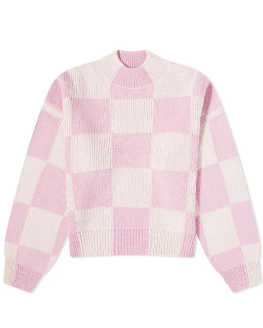 Stine Goya Adonis Checkerboard Knitted Jumper in Large END. Clothing