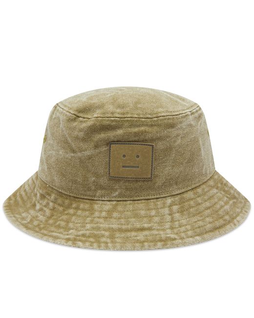 Acne Studios Buko Canvas Face Bucket Hat in X-Large END. Clothing