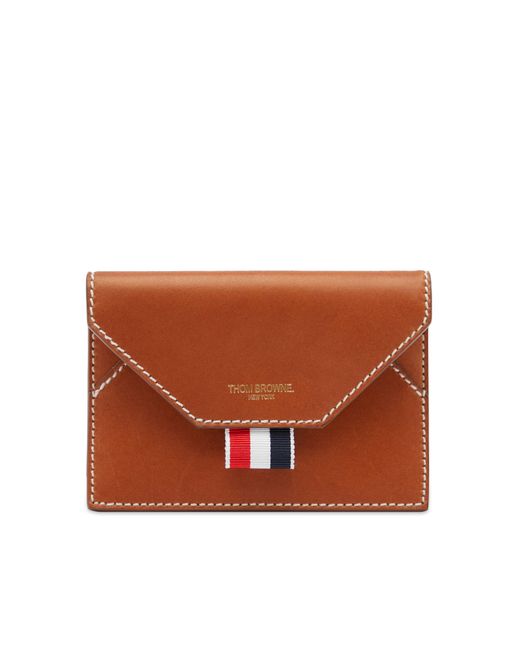 Thom Browne Contrast Stitch Envelope Card Holder in END. Clothing