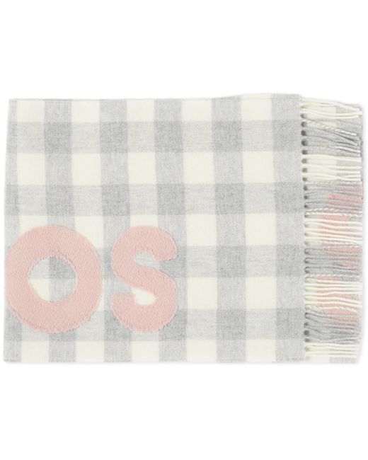 Acne Studios Veda Logo Check Scarf in END. Clothing