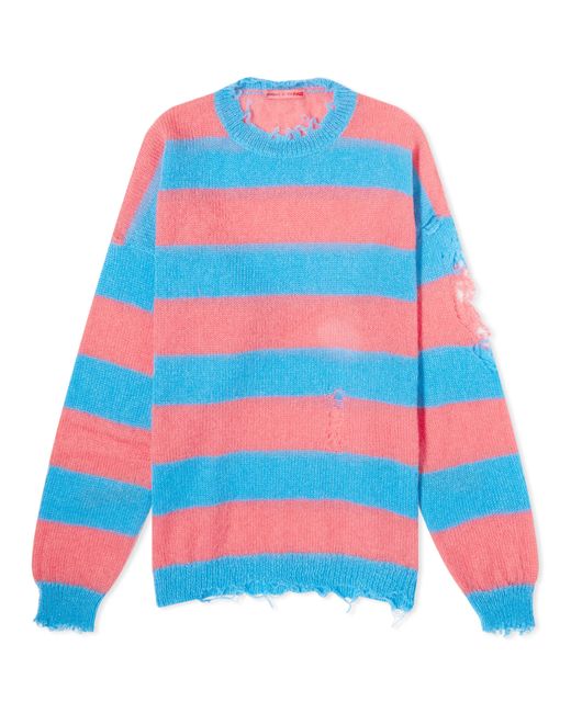 Members of The Rage Distressed Stripe Knit in Large END. Clothing