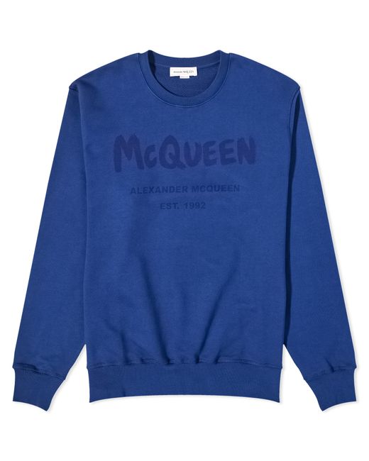 Alexander McQueen Graffiti Logo Crew Sweat in Medium END. Clothing