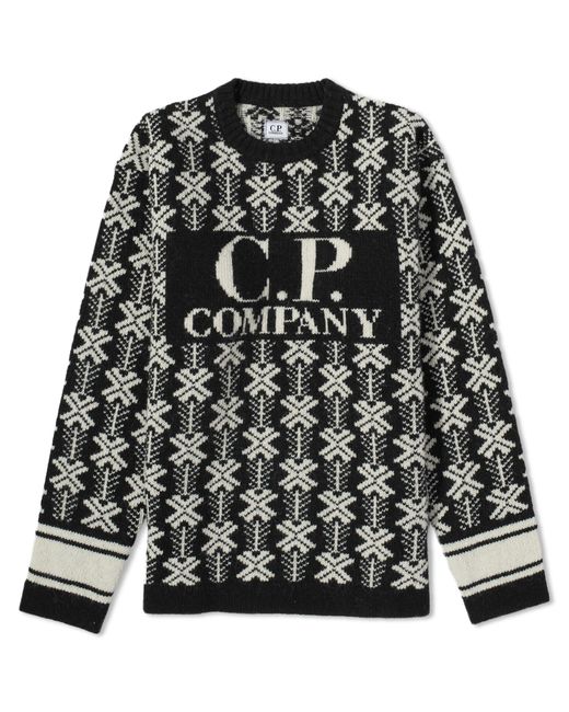 CP Company Wool Jacquard Crew Knit in END. Clothing