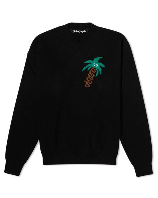 Palm Angels Sketchy Intarsia Crew Knit in END. Clothing