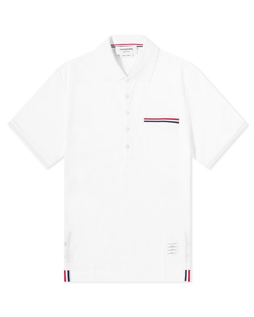 Thom Browne Mercerised Pique Pocket Polo Shirt in X-Large END. Clothing