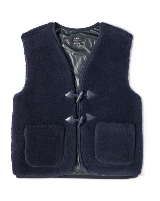 A.P.C. . Jules Faux Sheepskin Vest in END. Clothing