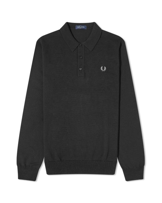 Fred Perry Long Sleeve Knit Polo Shirt in END. Clothing