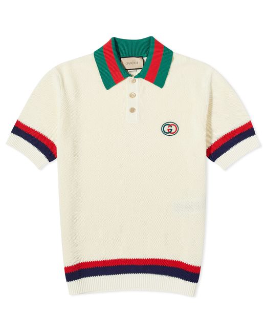 Gucci GG Logo Resort Knitted Polo Shirt in END. Clothing