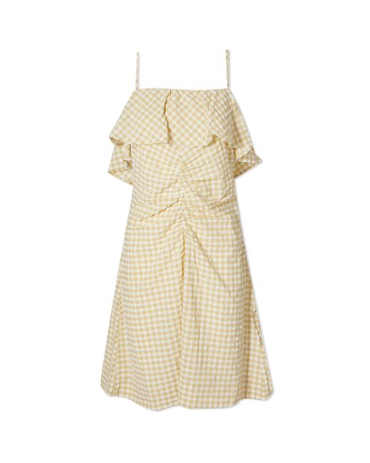 Ganni Seersucker Strap Mini Dress in XX-Small END. Clothing