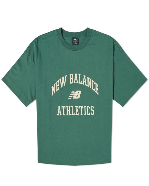 New Balance Athletics Varsity Boxy T-Shirt in END. Clothing