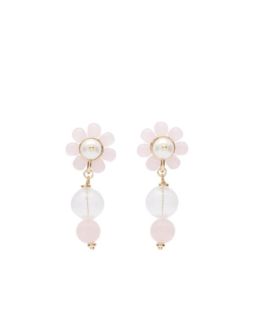 Shrimps Flower Drop Hollow Glass Earrings in END. Clothing