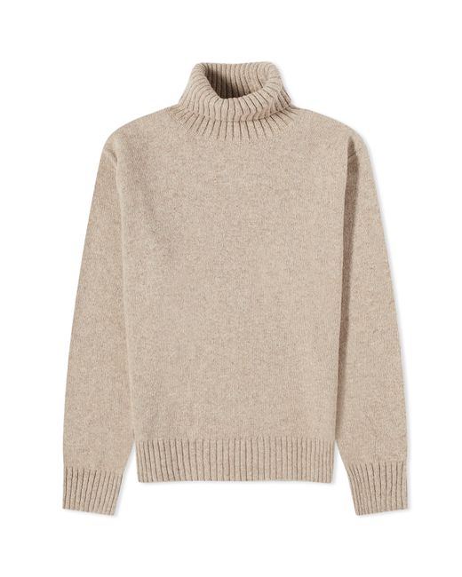 Universal Works Eco Wool Roll Neck Knit in END. Clothing