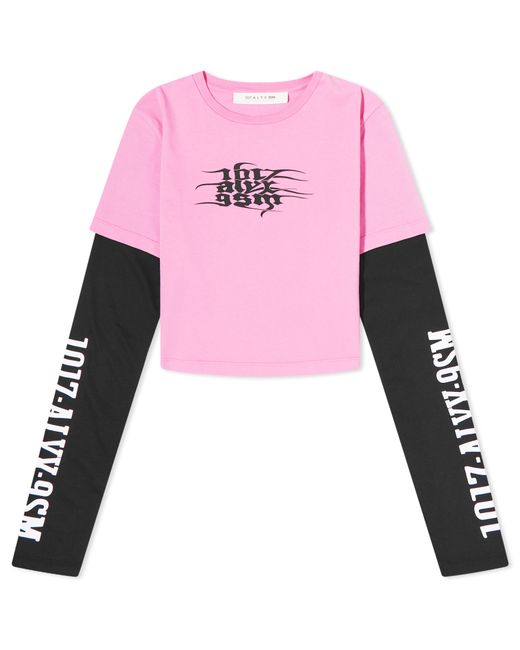 1017 Alyx 9Sm Double Sleeve Crop T-Shirt in END. Clothing