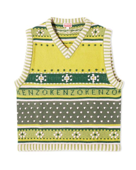 Kenzo Fairisle Knitted Vest in END. Clothing