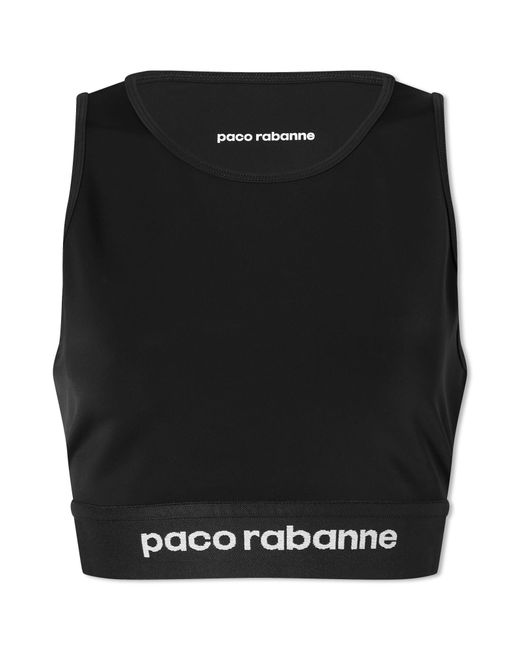 Paco Rabanne Tape Logo Crop Top in Large END. Clothing