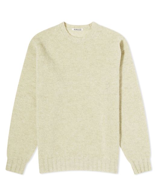 Auralee Shetland Wool Cashmere Crew Knit in END. Clothing